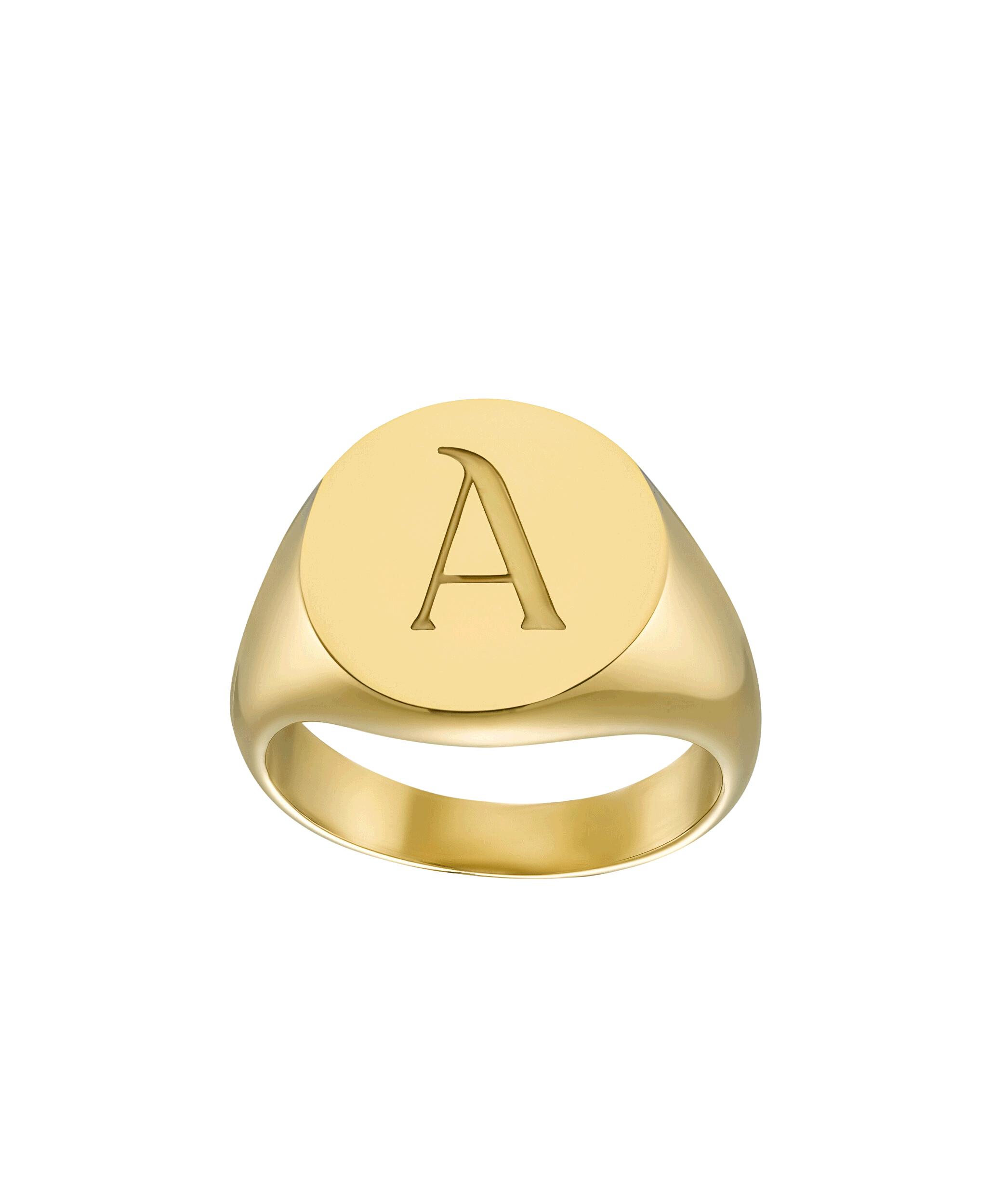 Letter Signet Ring 18ct Gold Vermeil - Larsson & Jennings | Official Store