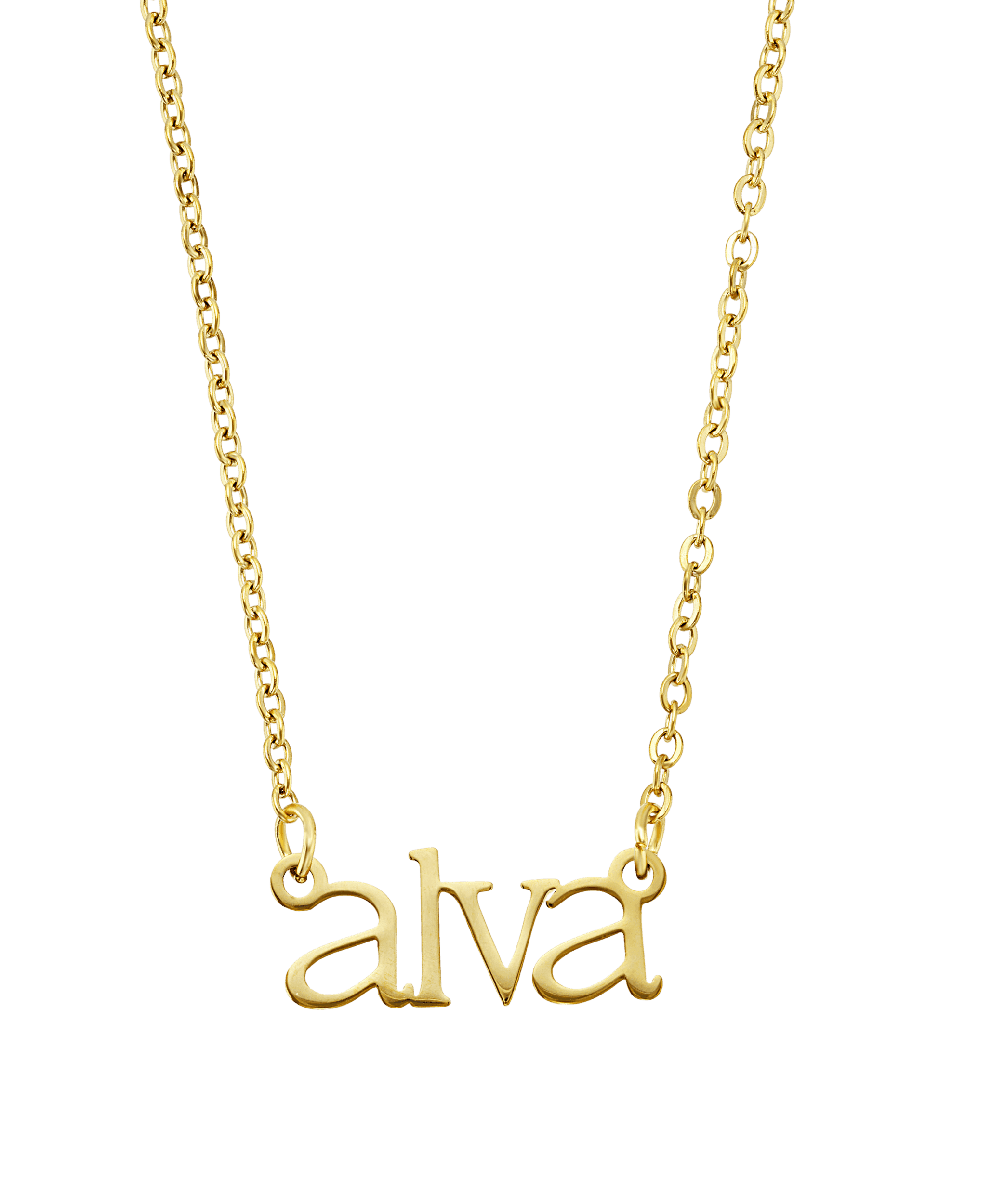 Sleek Name Necklace 18ct Gold Vermeil - Larsson & Jennings | Official Store