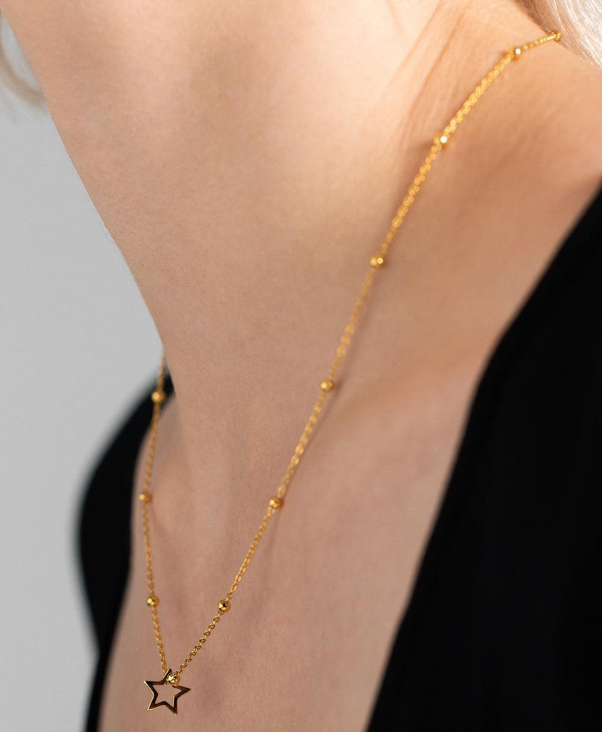 Eva Necklace 18ct Gold Plated - Larsson & Jennings | Official Store