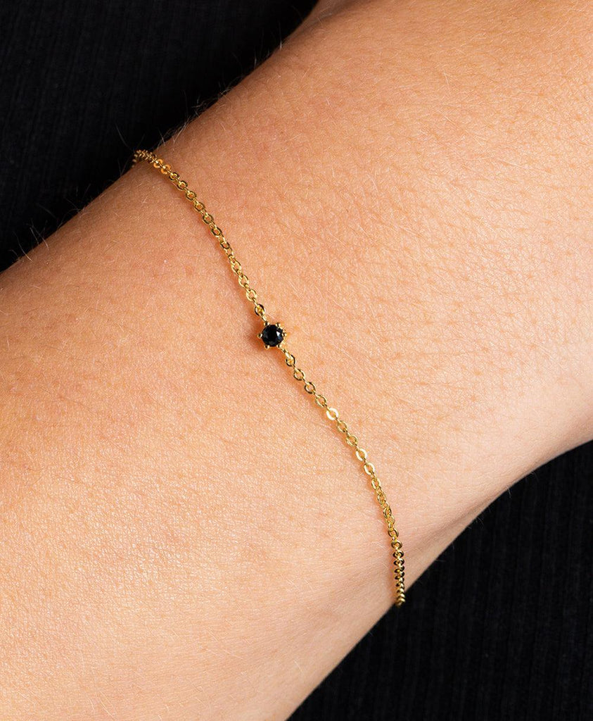 Rosa Bracelet Black 18ct Gold Plated - Larsson & Jennings | Official Store