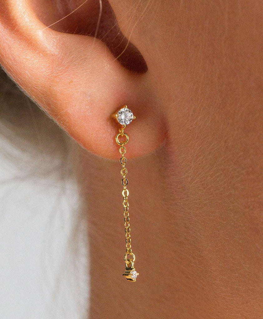 Rosa Earring White 18ct Gold Plated - Larsson & Jennings | Official Store