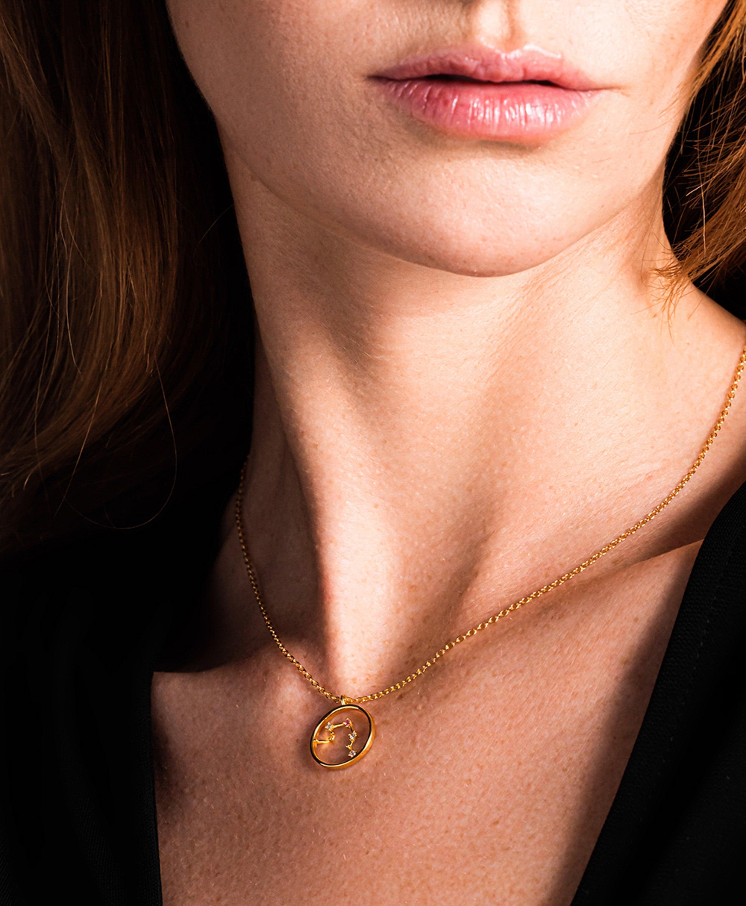 Zodiac Necklace Libra 18ct Gold Plated - Larsson & Jennings | Official Store