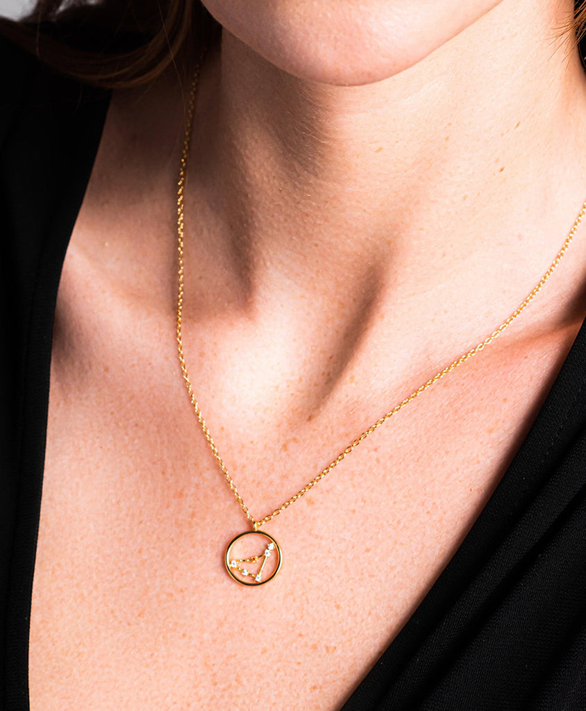 Zodiac Necklace Capricorn 18ct Gold Plated - Larsson & Jennings | Official Store