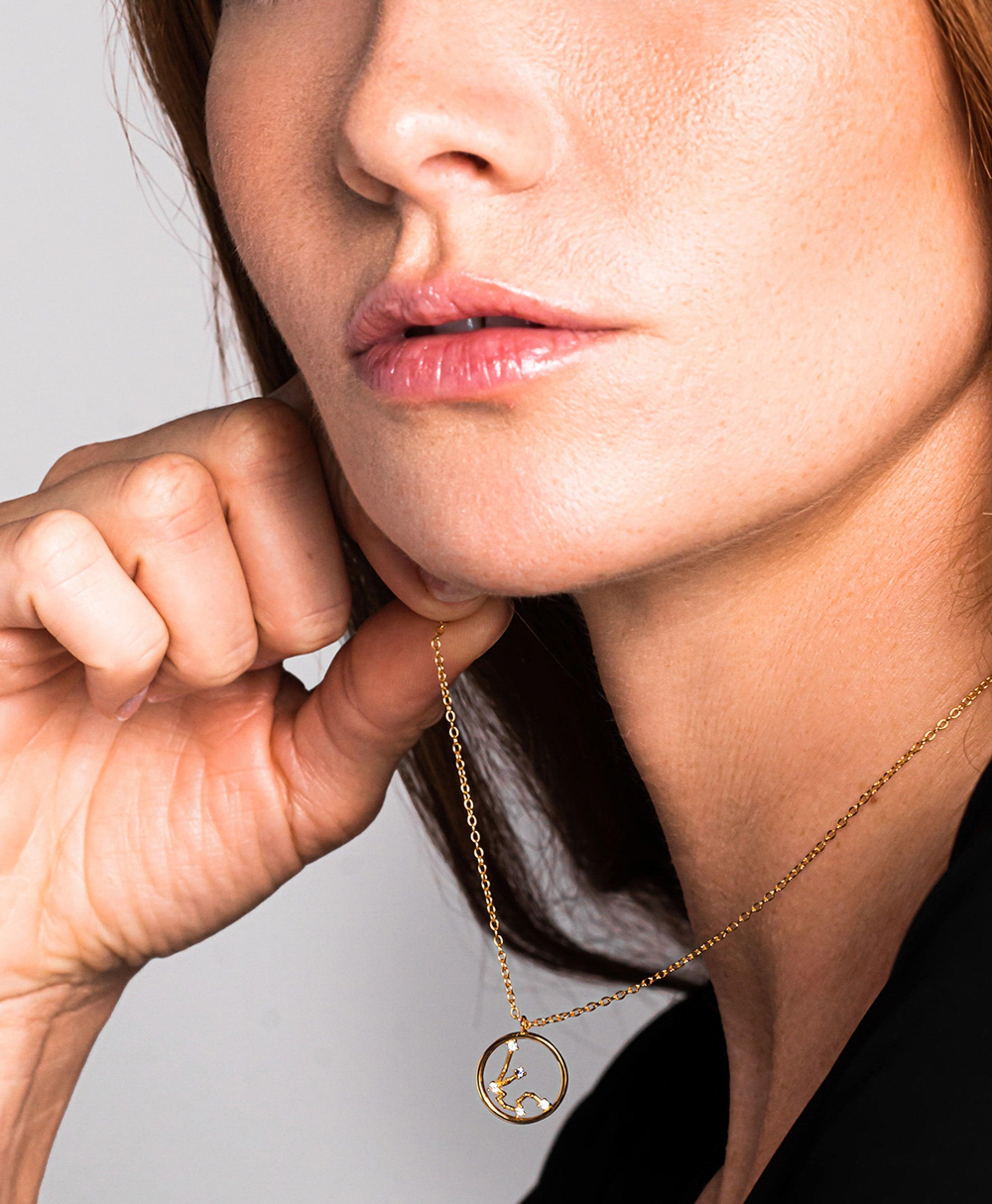 Zodiac Necklace Aquarius 18ct Gold Plated - Larsson & Jennings | Official Store