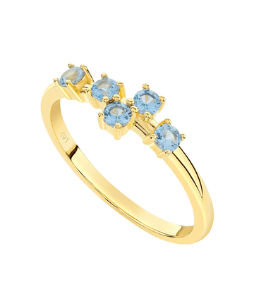 Lova Ring Blue 18ct Gold Plated - Larsson & Jennings | Official Store