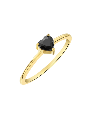 Luv Ring Black 18ct Gold Plated - Larsson & Jennings | Official Store