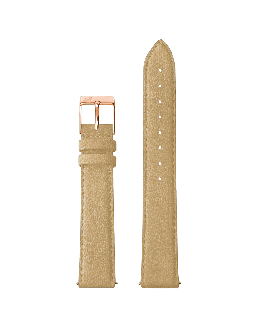 16mm Beige Strap with Rose Gold Buckle - Larsson & Jennings | Official Store
