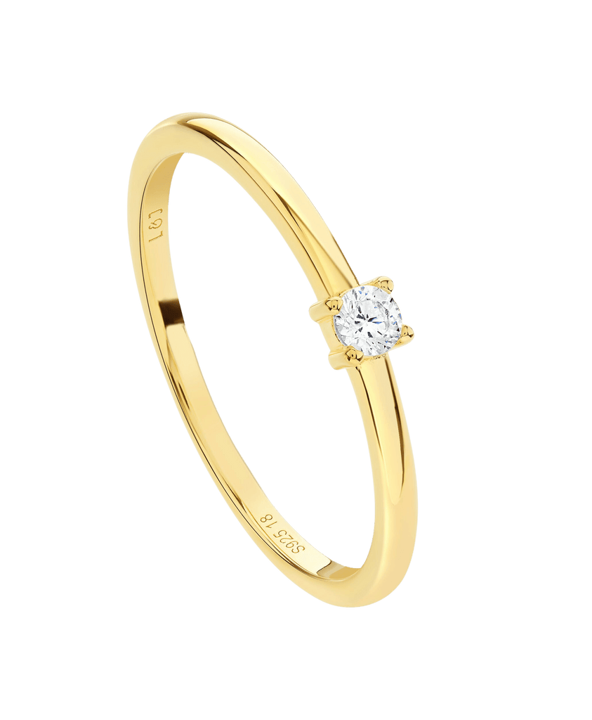 Rosa Ring White 18ct Gold Plated - Larsson & Jennings | Official Store