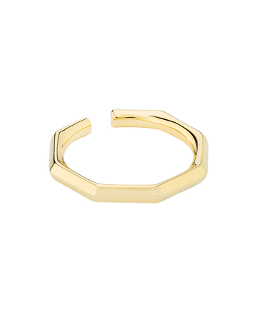 Bo Hex Ring 18ct Gold Plated - Larsson & Jennings | Official Store