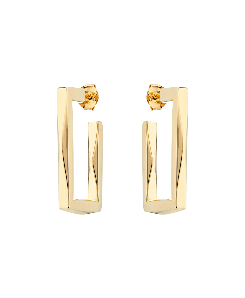Linnea Ovate Hoop Earrings 18ct Gold Plate - Larsson & Jennings | Official Store