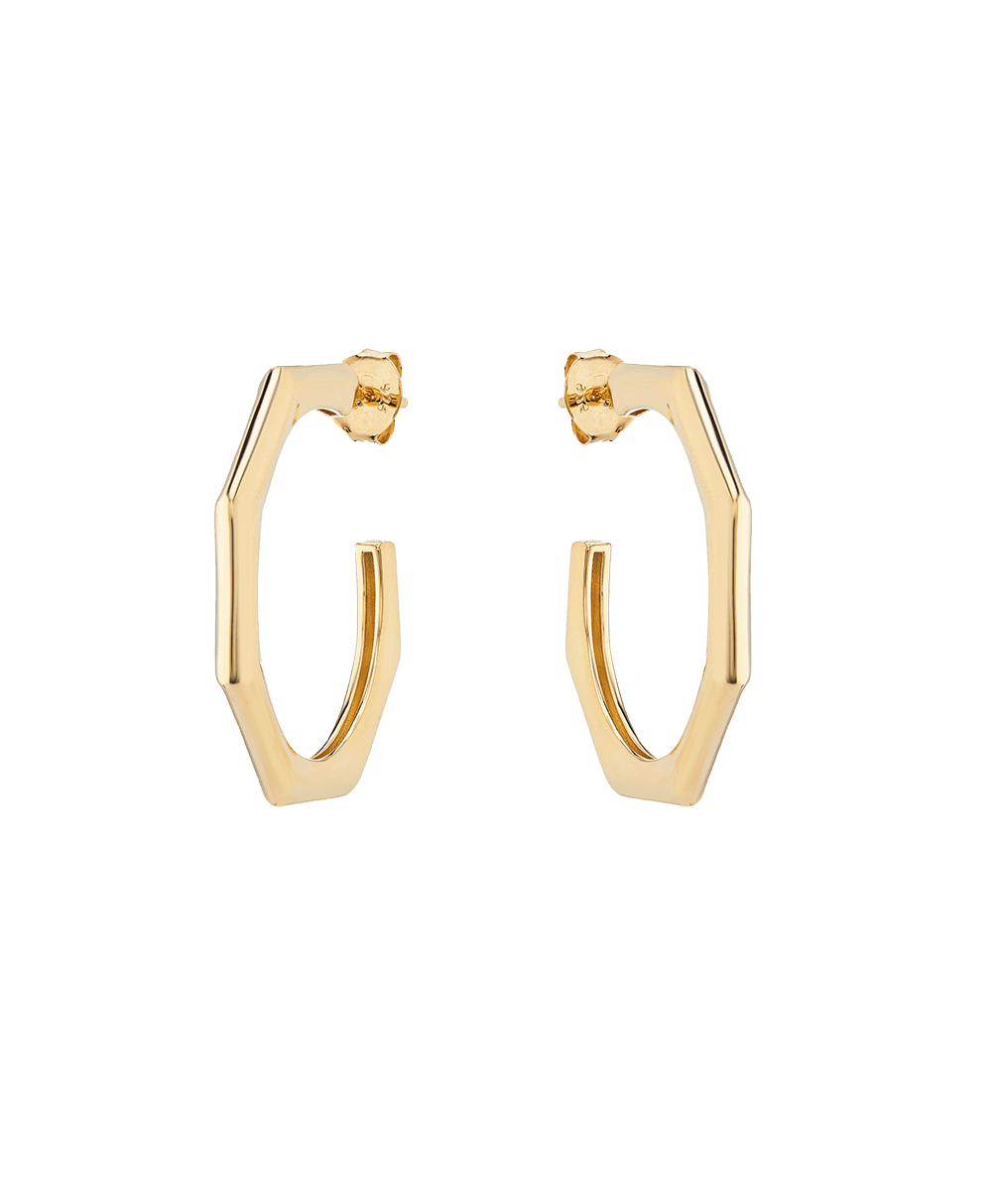 Moa Hoop Earrings 18ct Gold Plate