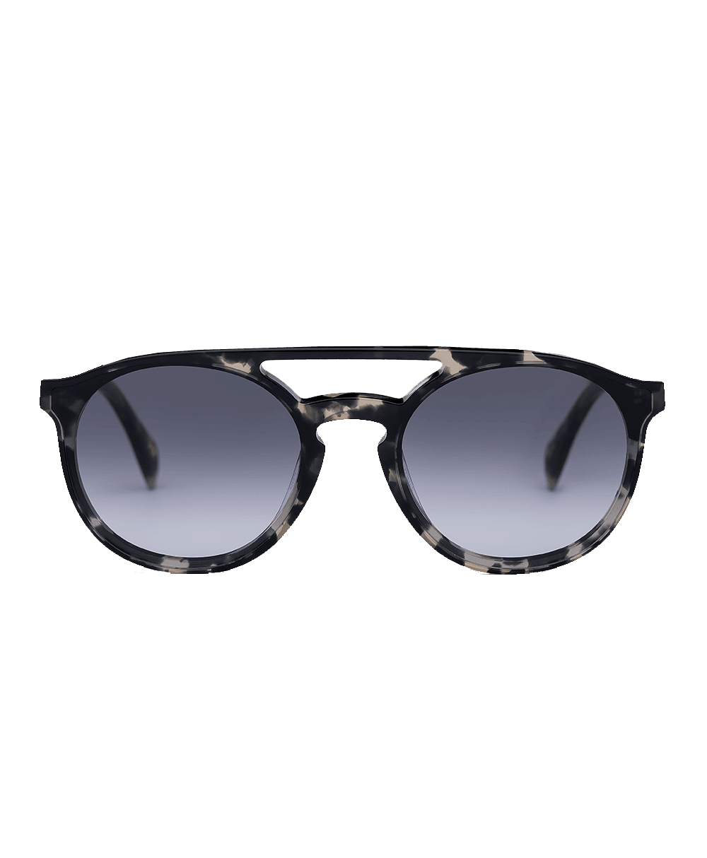 Grey Havana Aviator Sunglasses