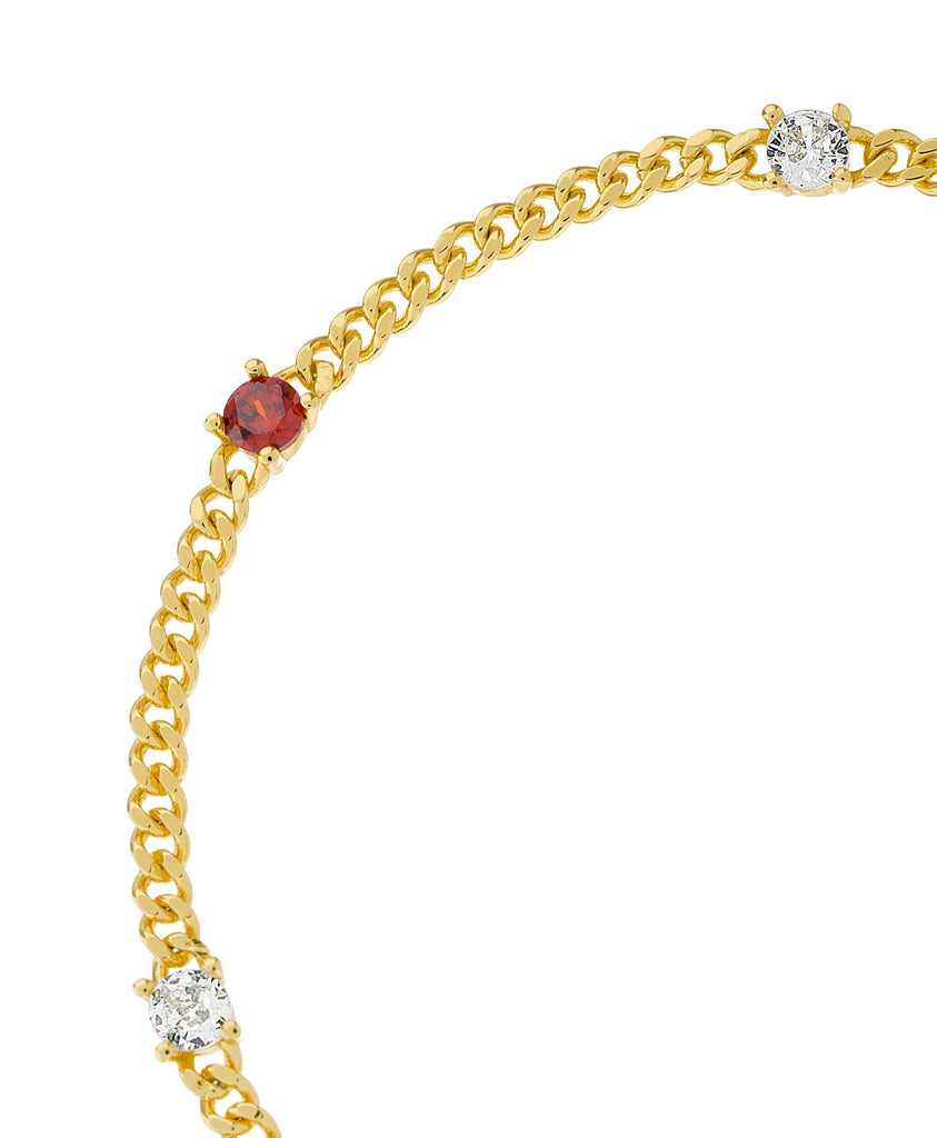 Birthstone Bracelet January 18ct Gold Plated - Larsson & Jennings | Official Store