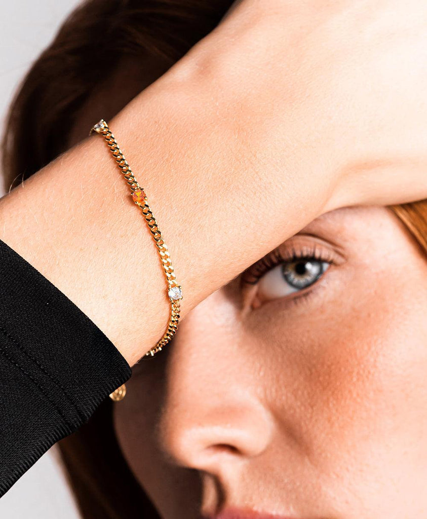 Birthstone Bracelet November 18ct Gold Plated - Larsson & Jennings | Official Store