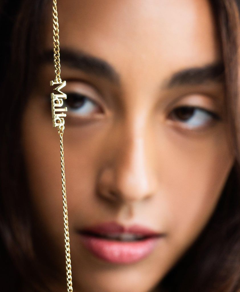 Curb Name Bracelet 18ct Gold Vermeil - Larsson & Jennings | Official Store