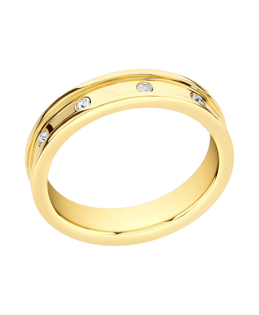 Eevi Ring White 18ct Gold Plated - Larsson & Jennings | Official Store