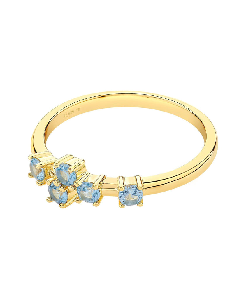 Lova Ring Blue 18ct Gold Plated - Larsson & Jennings | Official Store