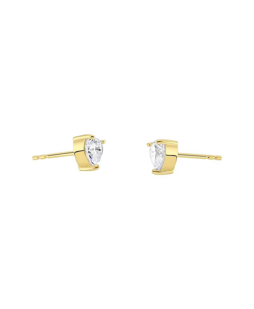 Luv Earrings White 18ct Gold Plated - Larsson & Jennings | Official Store