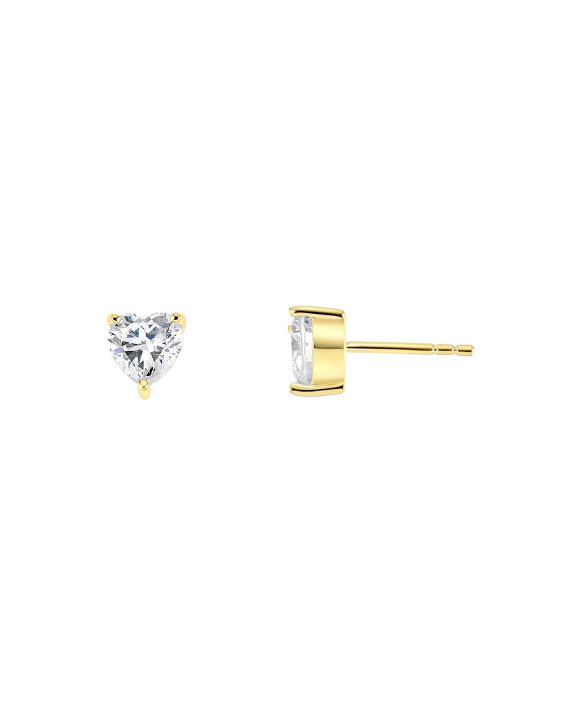 Luv Earrings White 18ct Gold Plated - Larsson & Jennings | Official Store