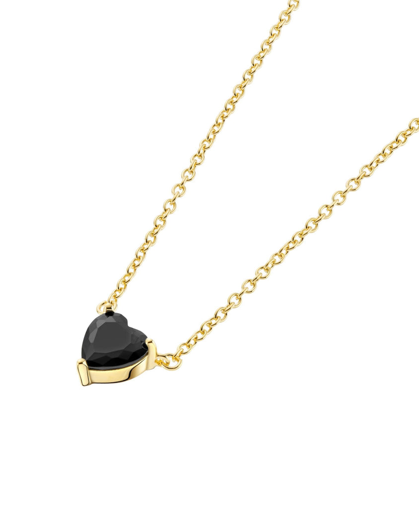Luv Necklace Black 18ct Gold Plated - Larsson & Jennings | Official Store