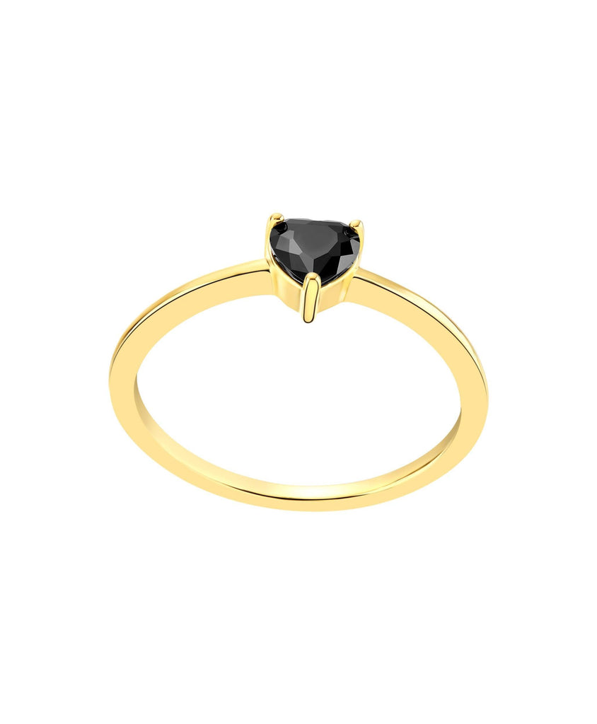 Luv Ring Black 18ct Gold Plated - Larsson & Jennings | Official Store