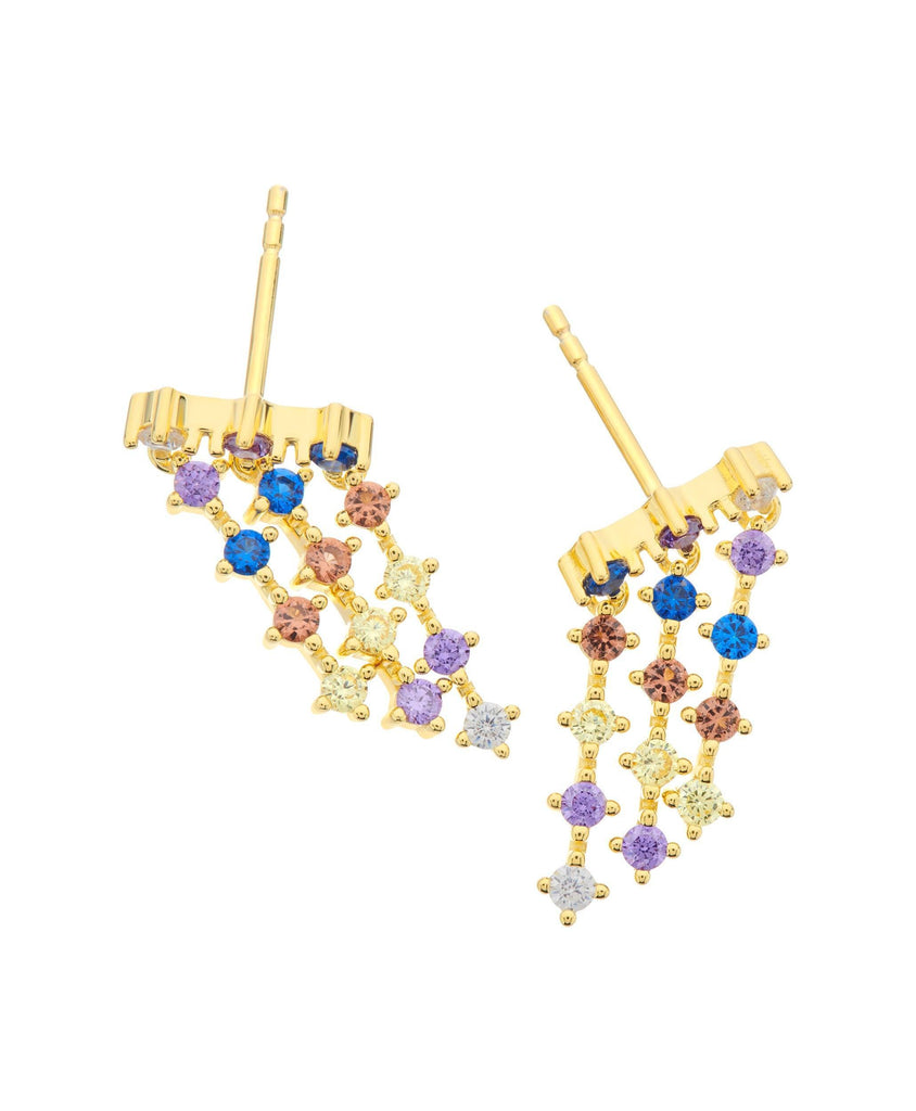 Mila Earrings Multi 18ct Gold Plated - Larsson & Jennings | Official Store