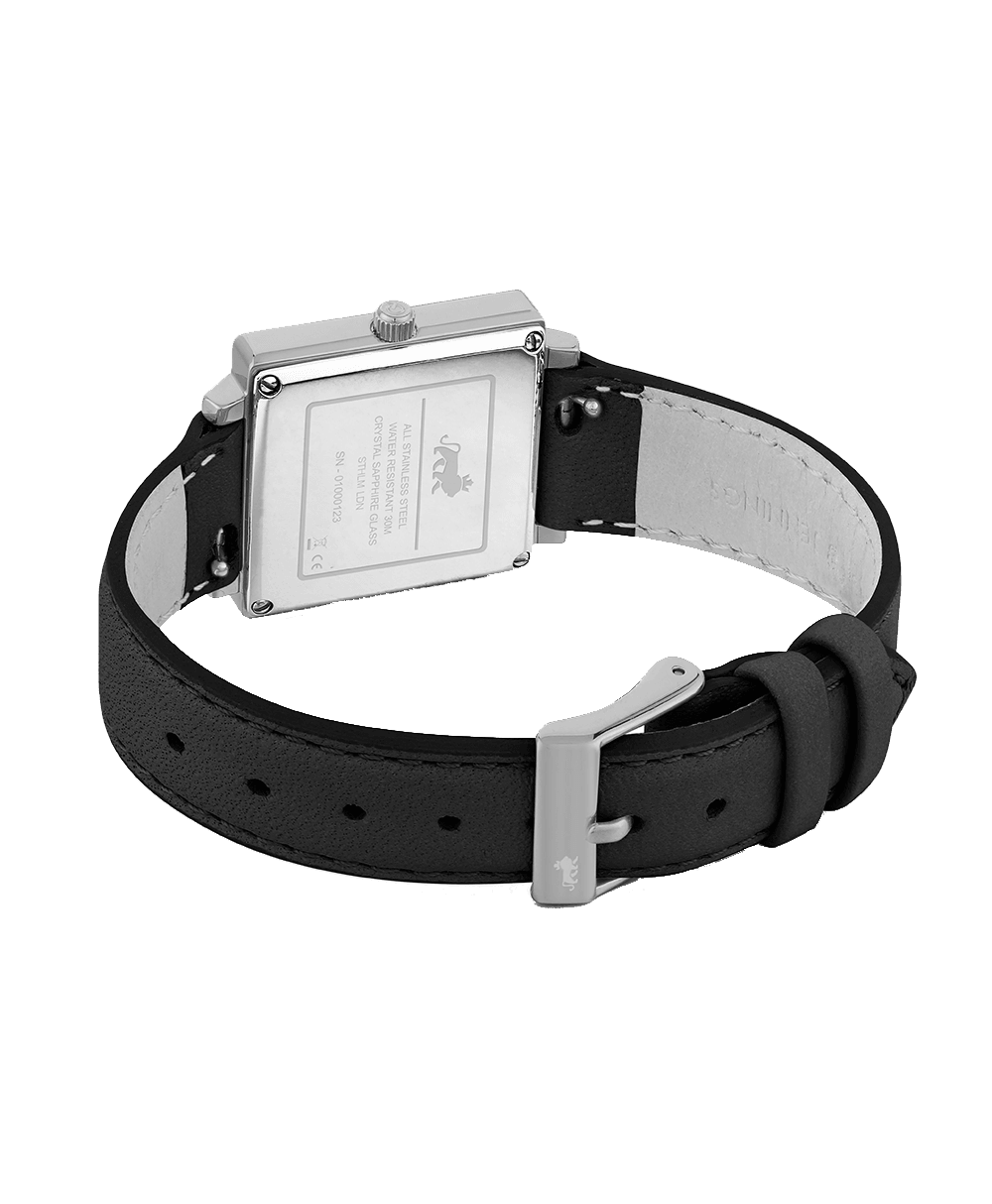 Norse Leather 34mm Silver White