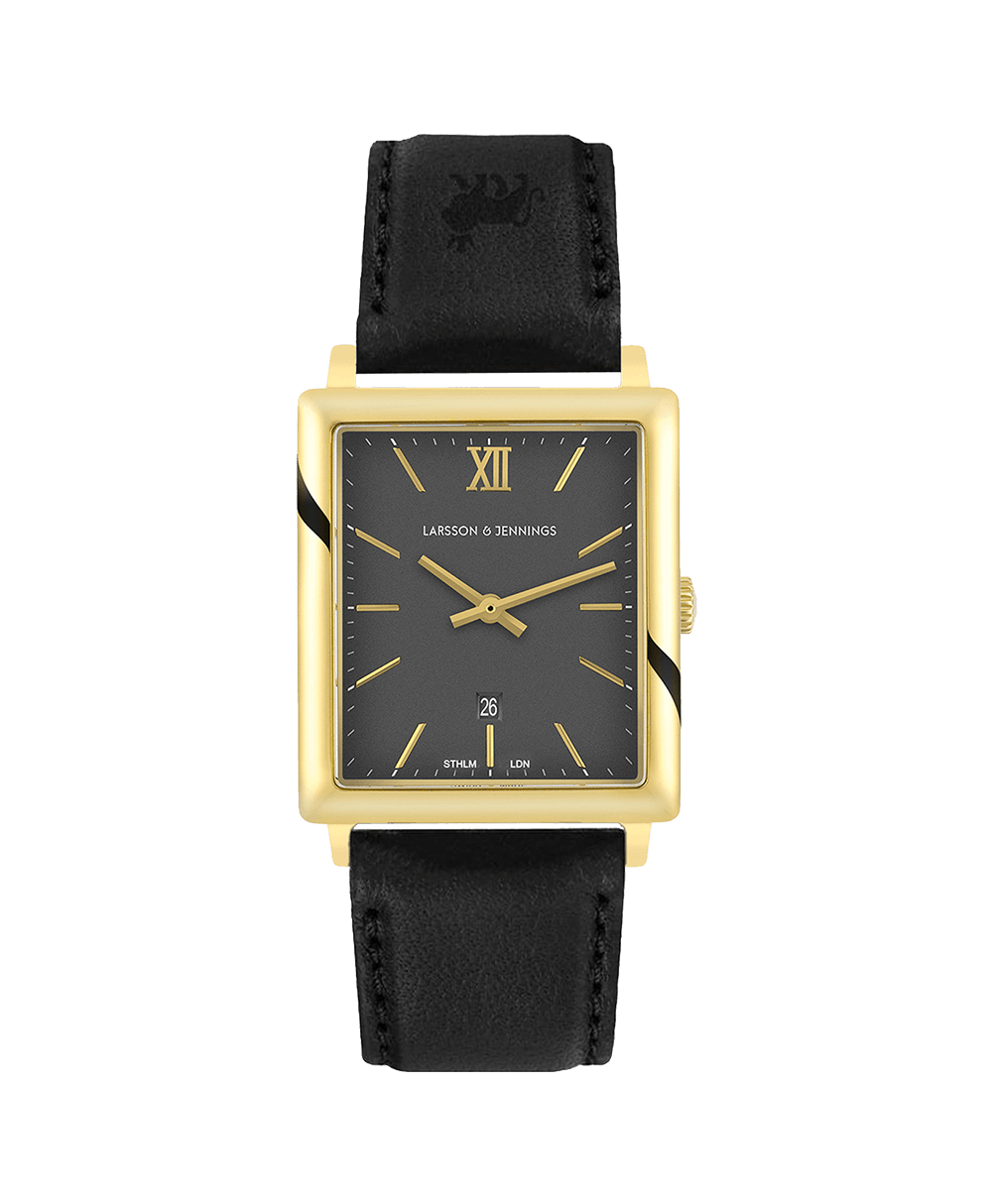 Norse Leather 40mm Gold Black