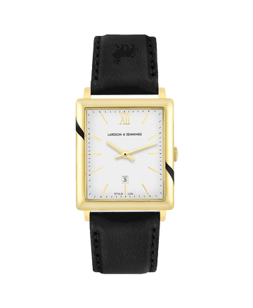Norse Leather 40mm Gold White - Larsson & Jennings | Official Store