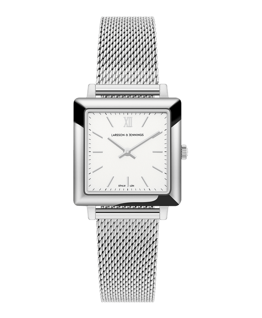 Norse Milanese 34mm Silver Satin-White - Larsson & Jennings | Official Store