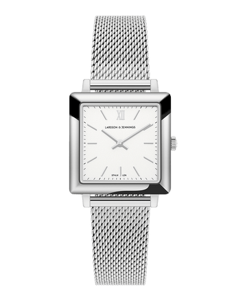 Norse Milanese 34mm Silver Satin-White - Larsson & Jennings | Official Store