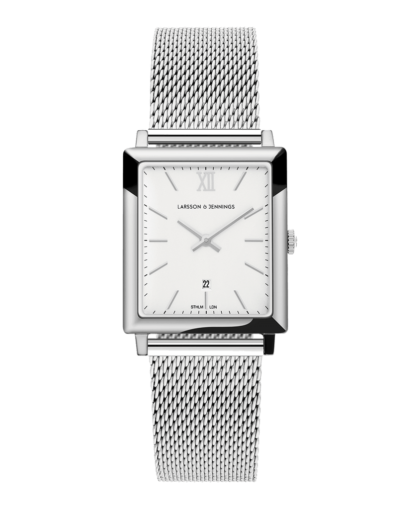 Norse Milanese 40mm Silver Satin-White - Larsson & Jennings | Official Store