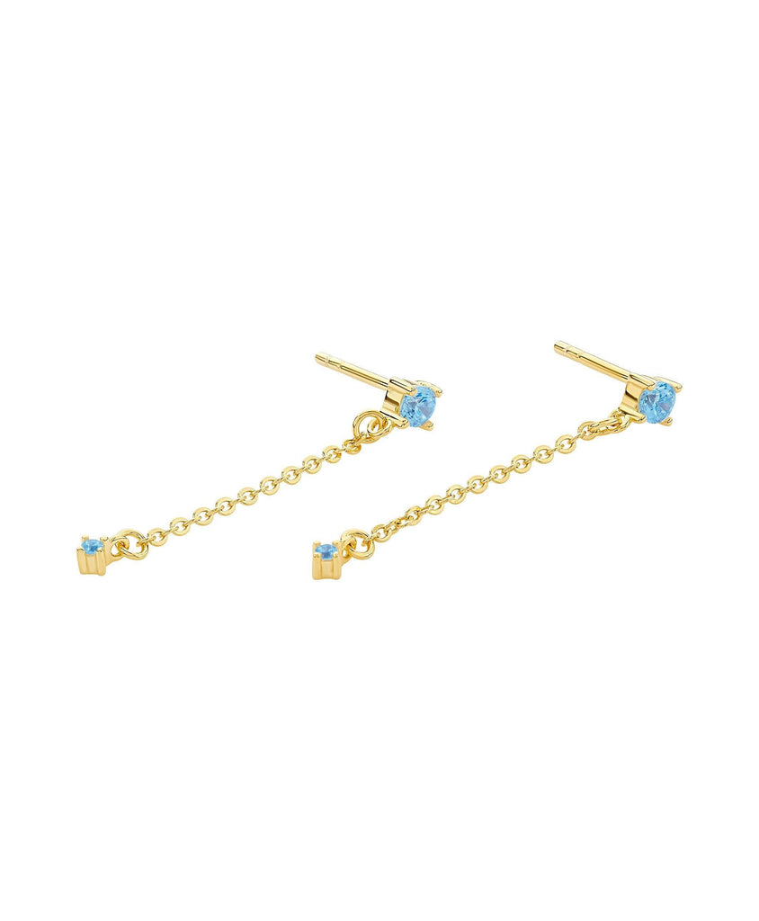 Rosa Earring Blue 18ct Gold Plated - Larsson & Jennings | Official Store