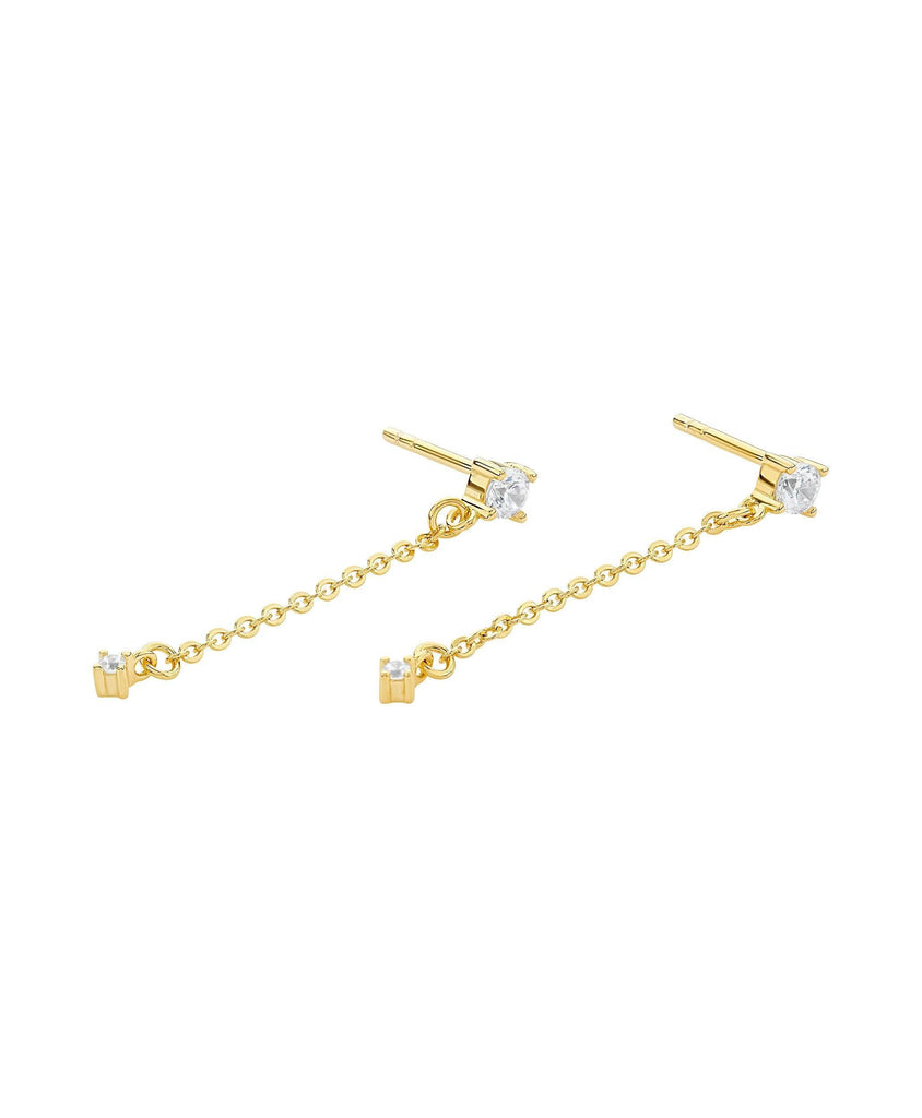 Rosa Earring White 18ct Gold Plated - Larsson & Jennings | Official Store