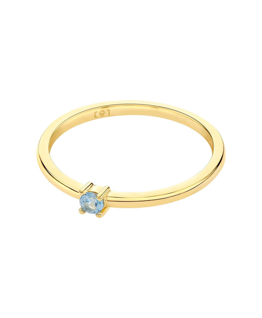 Rosa Ring Blue 18ct Gold Plated - Larsson & Jennings | Official Store