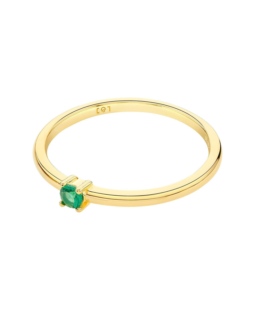 Rosa Ring Emerald 18ct Gold Plated - Larsson & Jennings | Official Store