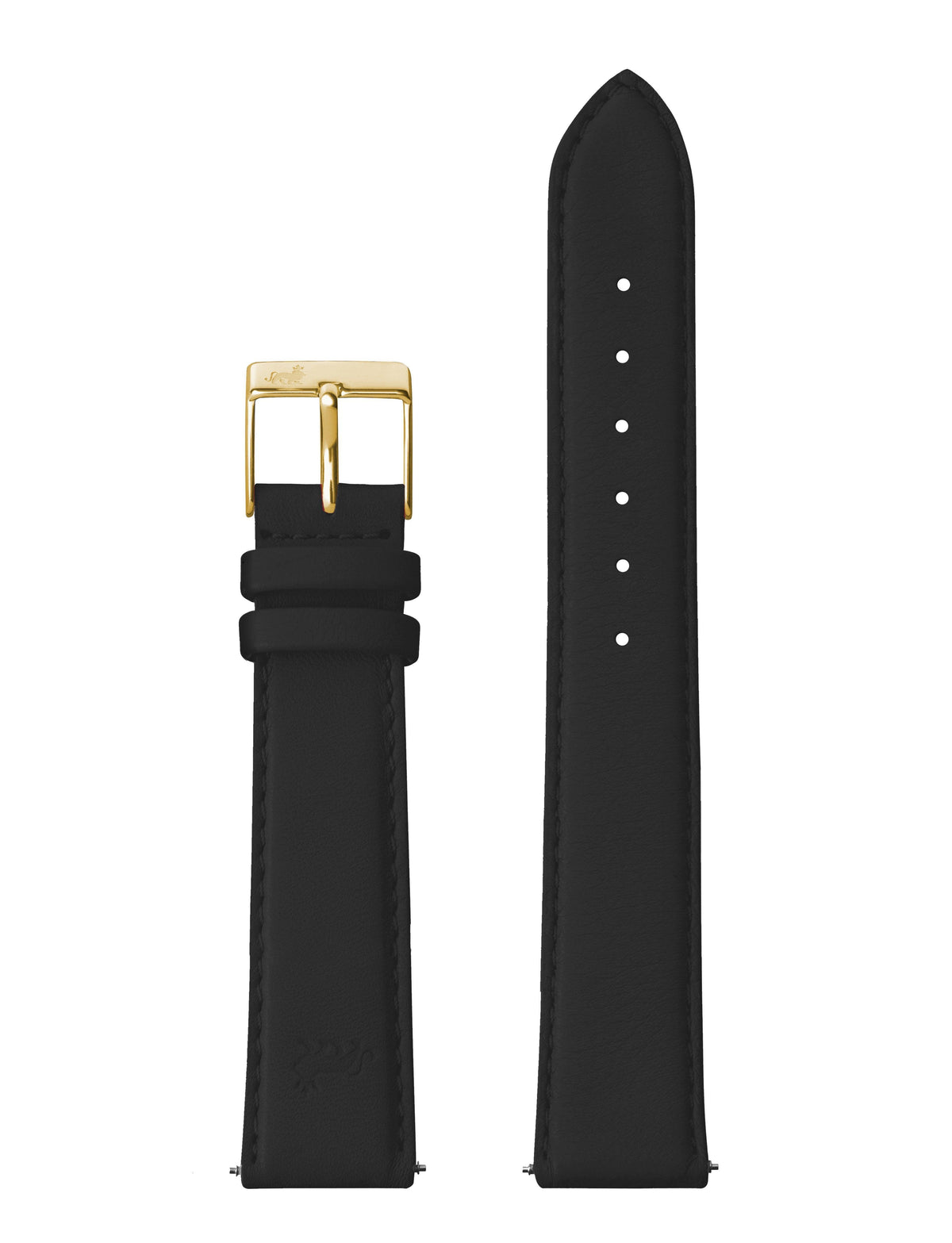 18mm Black Strap with Gold Buckle