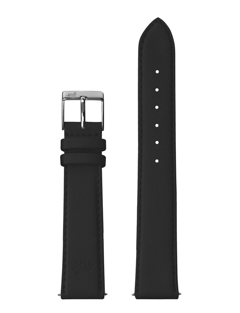 18mm Black Strap with Silver Buckle - Larsson & Jennings | Official Store