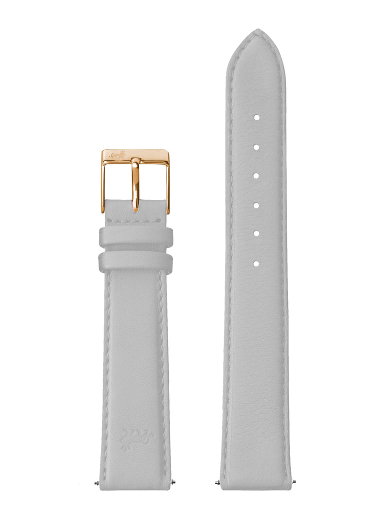 18mm Light Grey Strap with Rose Gold Buckle - Larsson & Jennings | Official Store