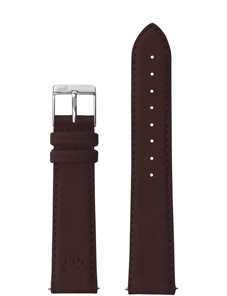 18mm Brown Strap with Silver Buckle - Larsson & Jennings | Official Store