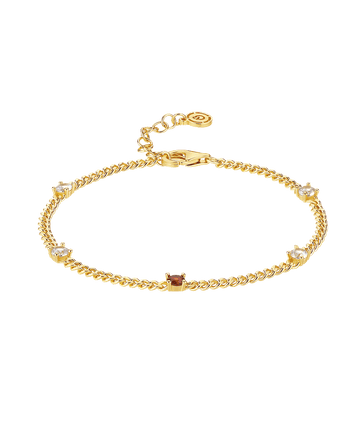 Birthstone Bracelet January 18ct Gold Plated - Larsson & Jennings | Official Store