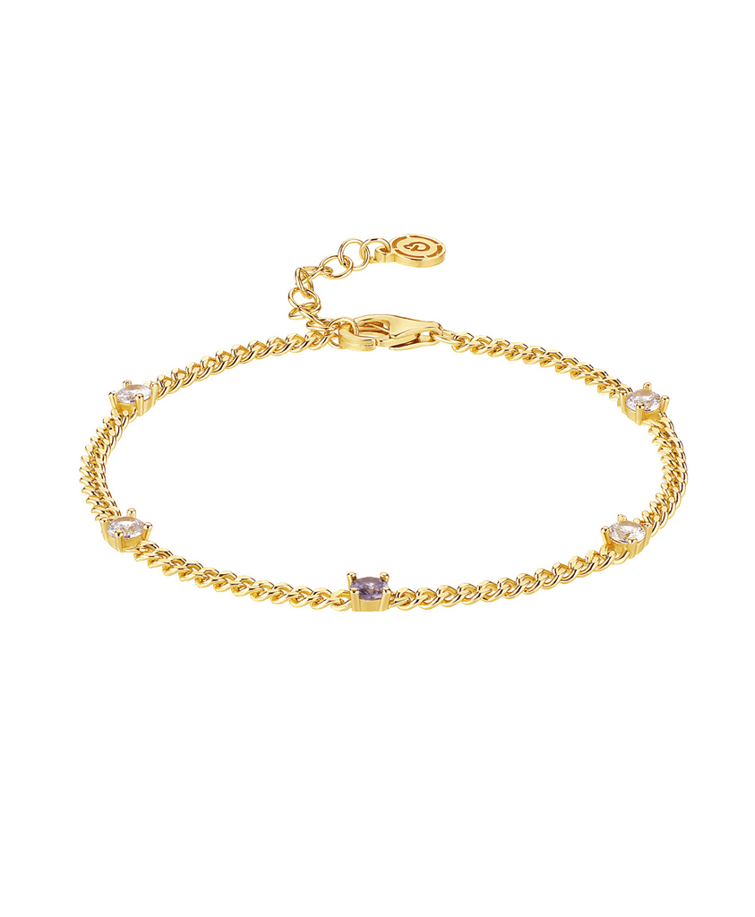 Birthstone Bracelet June 18ct Gold Plated - Larsson & Jennings | Official Store
