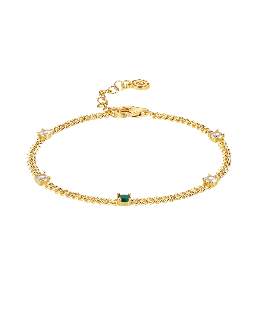 Birthstone Bracelet May 18ct Gold Plated - Larsson & Jennings | Official Store