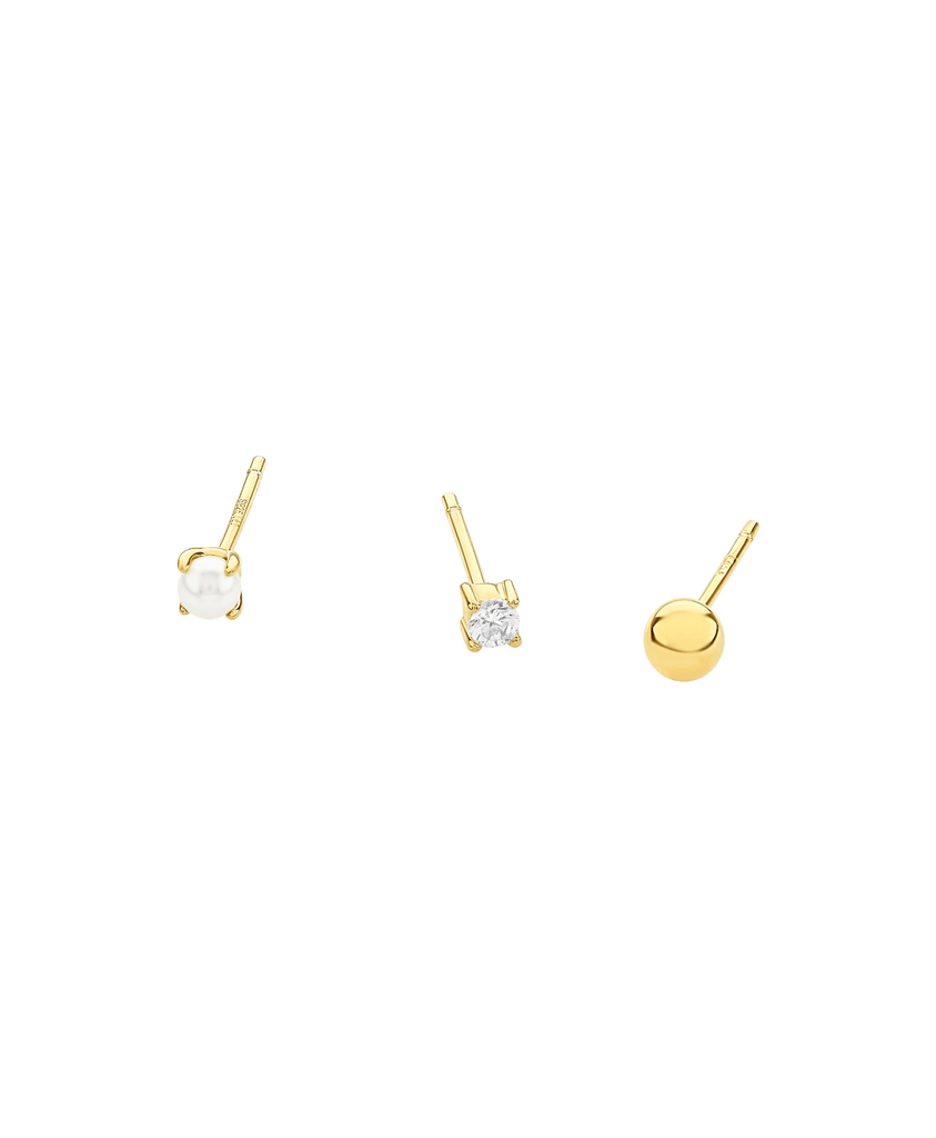 Vision Studs Set 18ct Gold Plated - Larsson & Jennings | Official Store