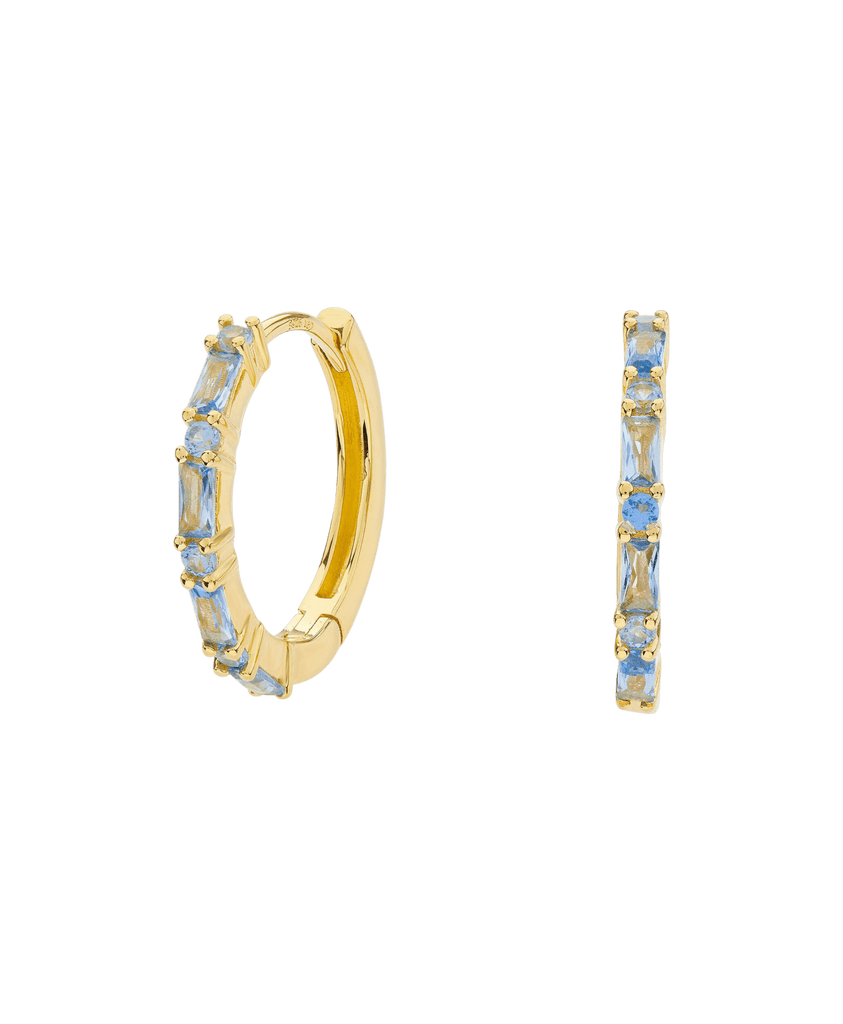 Lilja Creole Blue 18ct Gold Plated - Larsson & Jennings | Official Store