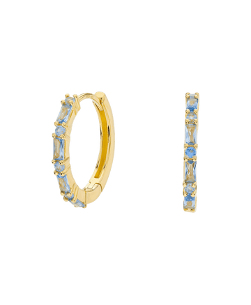Lilja Creole Blue 18ct Gold Plated - Larsson & Jennings | Official Store