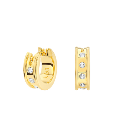 Eevi Creole White 18ct Gold Plated - Larsson & Jennings | Official Store