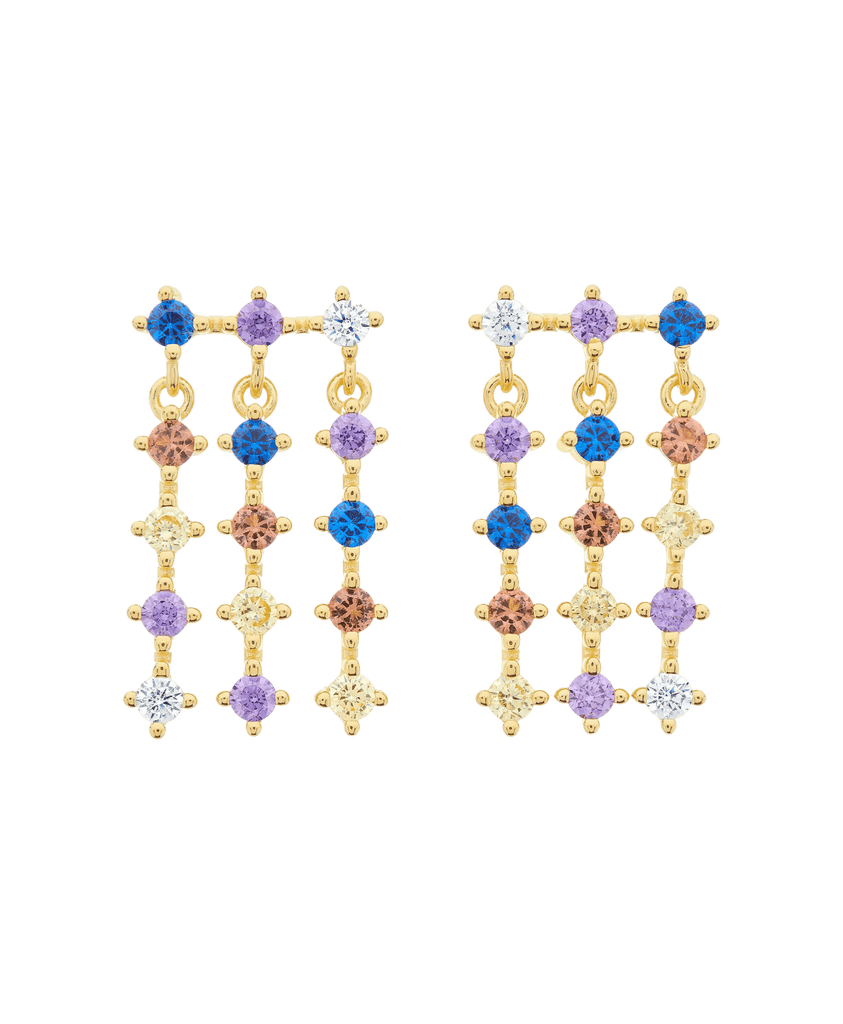 Mila Earrings Multi 18ct Gold Plated - Larsson & Jennings | Official Store