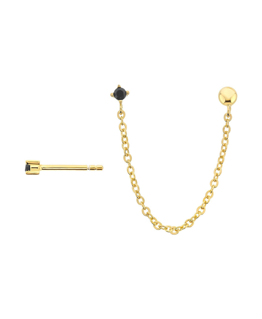 Vision Earring Set Black 18ct Gold Plated - Larsson & Jennings | Official Store
