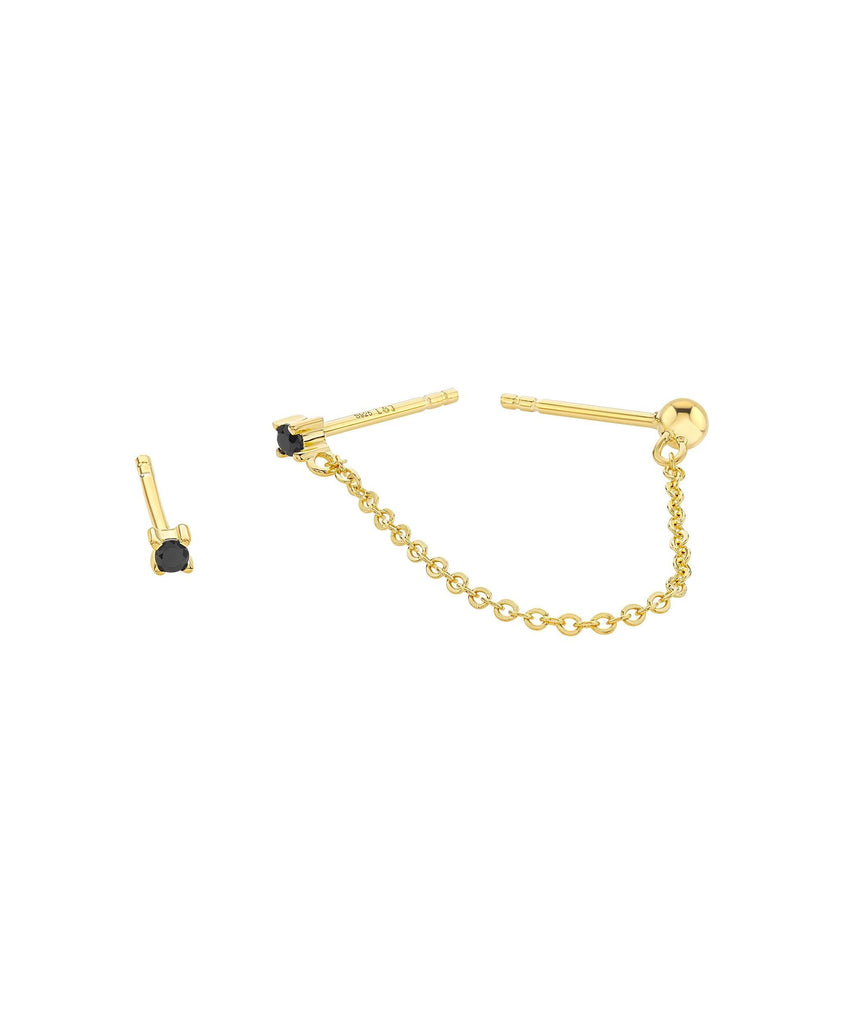 Vision Earring Set Black 18ct Gold Plated - Larsson & Jennings | Official Store